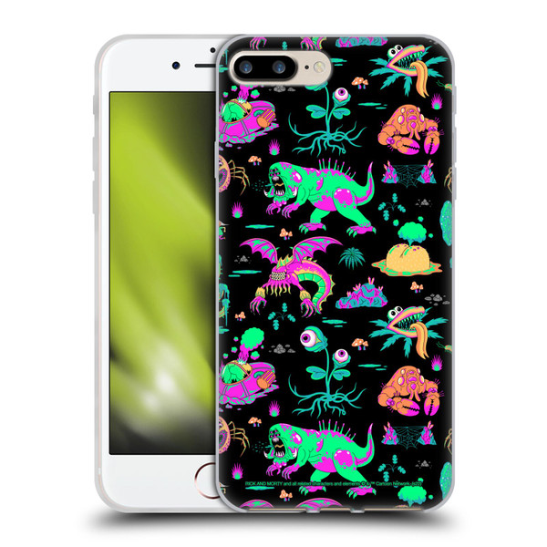 Rick And Morty Season 3 Graphics Aliens Soft Gel Case for Apple iPhone 7 Plus / iPhone 8 Plus