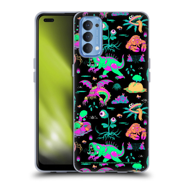 Rick And Morty Season 3 Graphics Aliens Soft Gel Case for OPPO Reno 4 5G