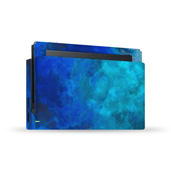 LebensArt Art Mix Blue Malachit Vinyl Sticker Skin Decal Cover for Nintendo Switch Console & Dock