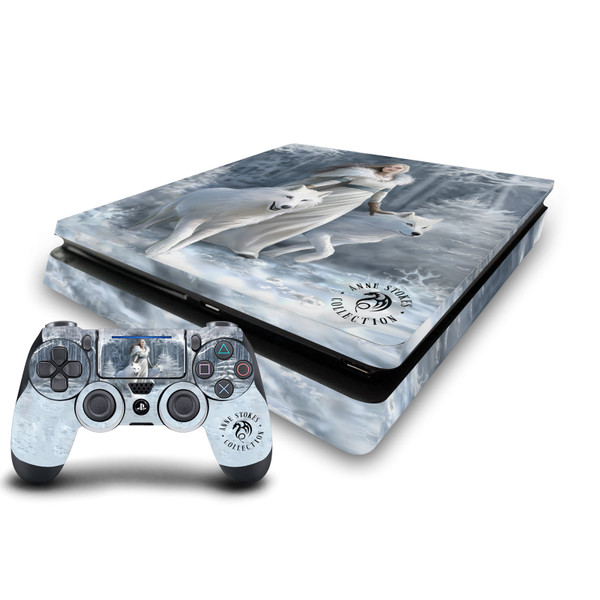 Anne Stokes Art Mix Winter Guardians Vinyl Sticker Skin Decal Cover for Sony PS4 Slim Console & Controller