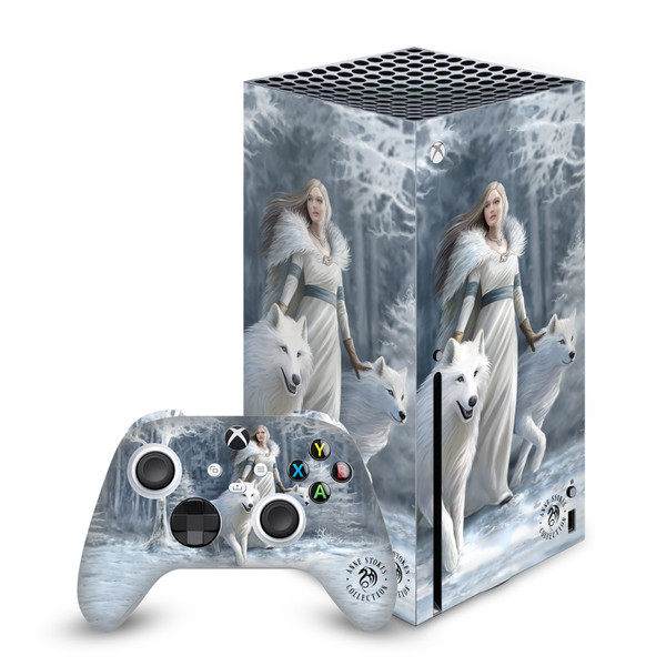 Anne Stokes Art Mix Winter Guardians Vinyl Sticker Skin Decal Cover for Microsoft Series X Console & Controller