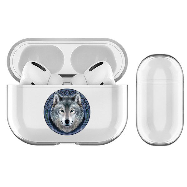 Anne Stokes Fantasy Designs Lunar Wolf Clear Hard Crystal Cover Case for Apple AirPods Pro Charging Case