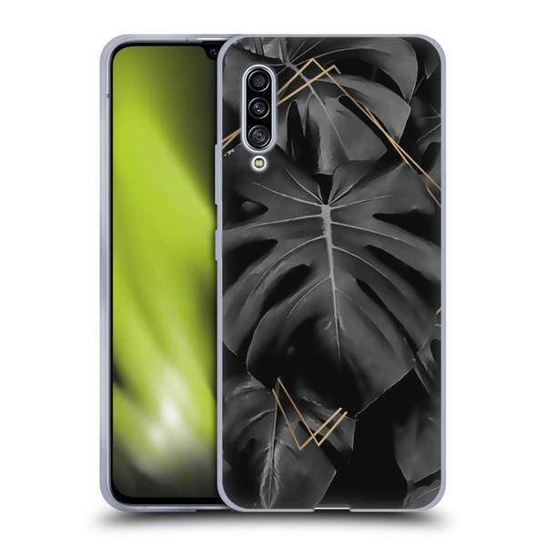 LebensArt Elegance in Black Deep Monstera Soft Gel Case for Samsung Galaxy A90 5G (2019)
