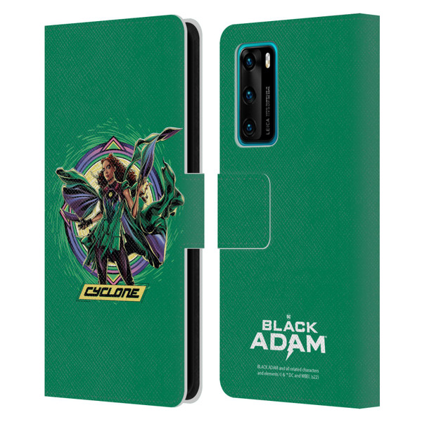 Black Adam Graphics Cyclone Leather Book Wallet Case Cover For Huawei P40 5G