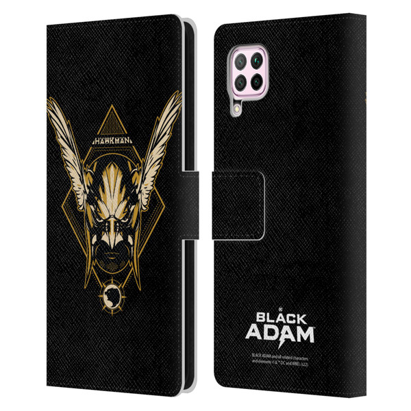 Black Adam Graphics Hawkman Leather Book Wallet Case Cover For Huawei Nova 6 SE / P40 Lite