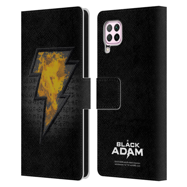 Black Adam Graphics Icon Leather Book Wallet Case Cover For Huawei Nova 6 SE / P40 Lite