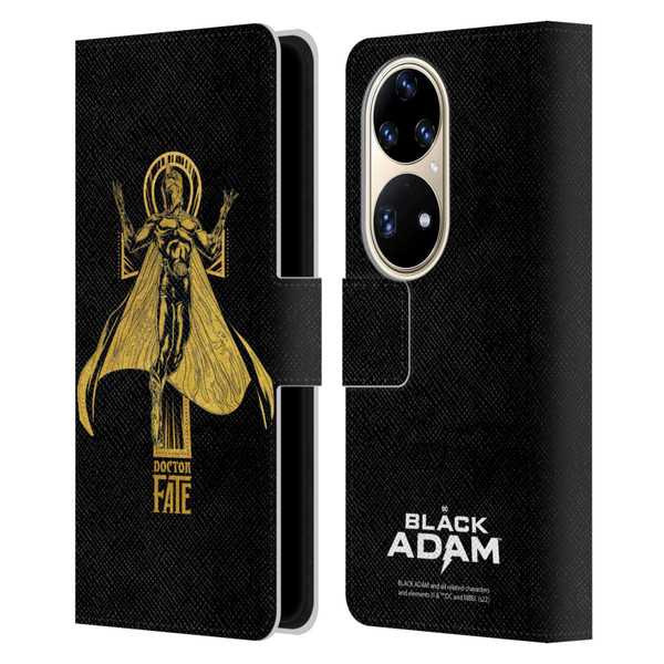 Black Adam Graphics Doctor Fate Leather Book Wallet Case Cover For Huawei P50 Pro