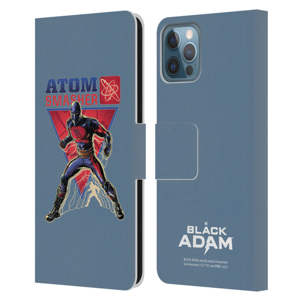 Black Adam Graphics Atom Smasher Leather Book Wallet Case Cover For Apple iPhone 12 / iPhone 12 Pro