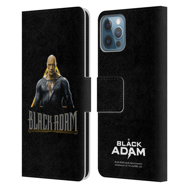 Black Adam Graphics Black Adam Leather Book Wallet Case Cover For Apple iPhone 12 / iPhone 12 Pro