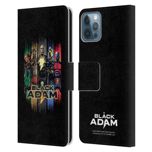 Black Adam Graphics Group Leather Book Wallet Case Cover For Apple iPhone 12 / iPhone 12 Pro
