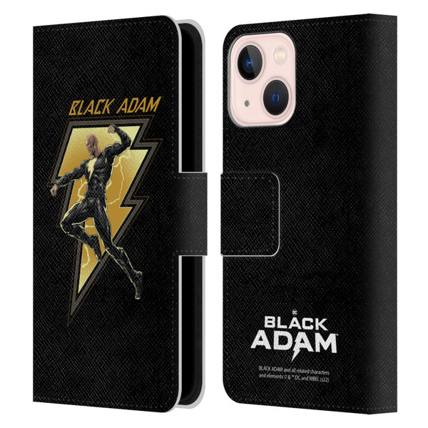 Black Adam Graphics Black Adam 2 Leather Book Wallet Case Cover For Apple iPhone 13 Mini