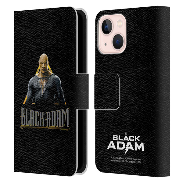 Black Adam Graphics Black Adam Leather Book Wallet Case Cover For Apple iPhone 13 Mini