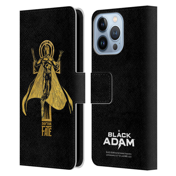 Black Adam Graphics Doctor Fate Leather Book Wallet Case Cover For Apple iPhone 13 Pro