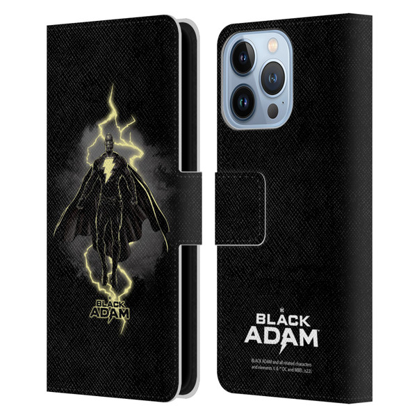 Black Adam Graphics Lightning Leather Book Wallet Case Cover For Apple iPhone 13 Pro