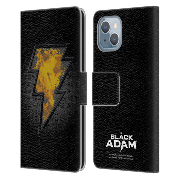 Black Adam Graphics Icon Leather Book Wallet Case Cover For Apple iPhone 14
