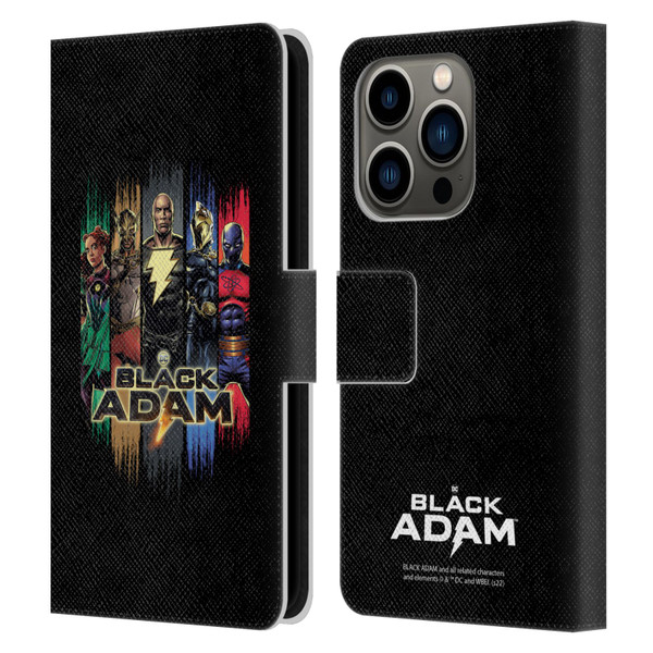 Black Adam Graphics Group Leather Book Wallet Case Cover For Apple iPhone 14 Pro