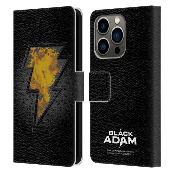 Black Adam Graphics Icon Leather Book Wallet Case Cover For Apple iPhone 14 Pro