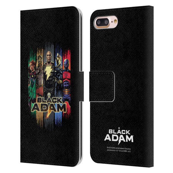 Black Adam Graphics Group Leather Book Wallet Case Cover For Apple iPhone 7 Plus / iPhone 8 Plus