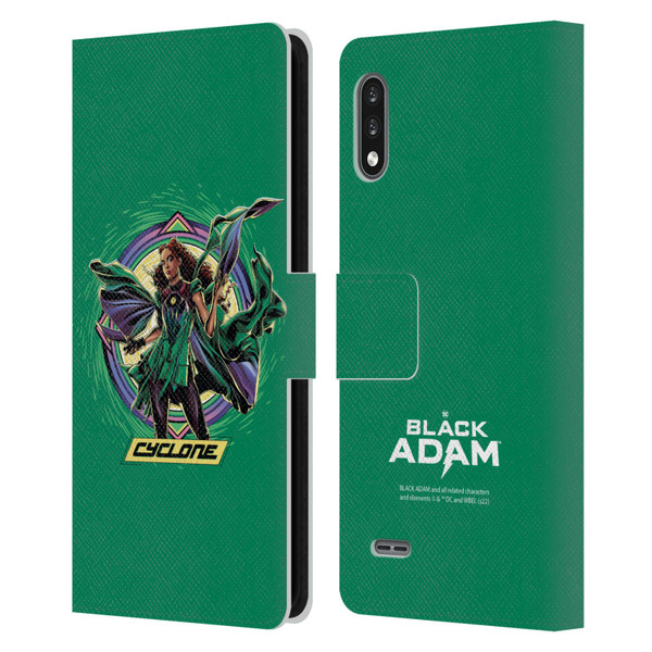 Black Adam Graphics Cyclone Leather Book Wallet Case Cover For LG K22