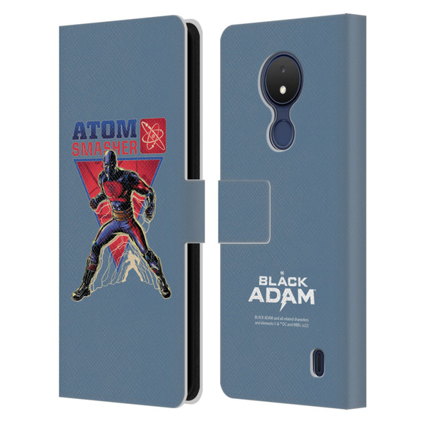 Black Adam Graphics Atom Smasher Leather Book Wallet Case Cover For Nokia C21