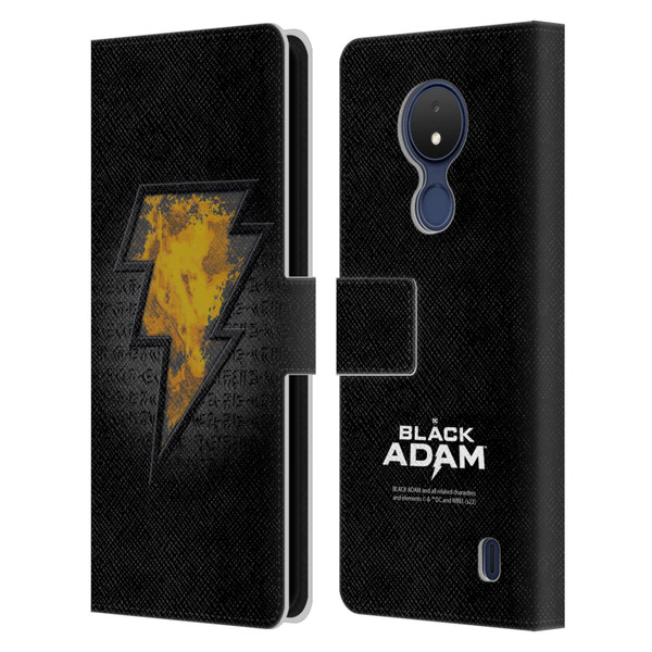 Black Adam Graphics Icon Leather Book Wallet Case Cover For Nokia C21