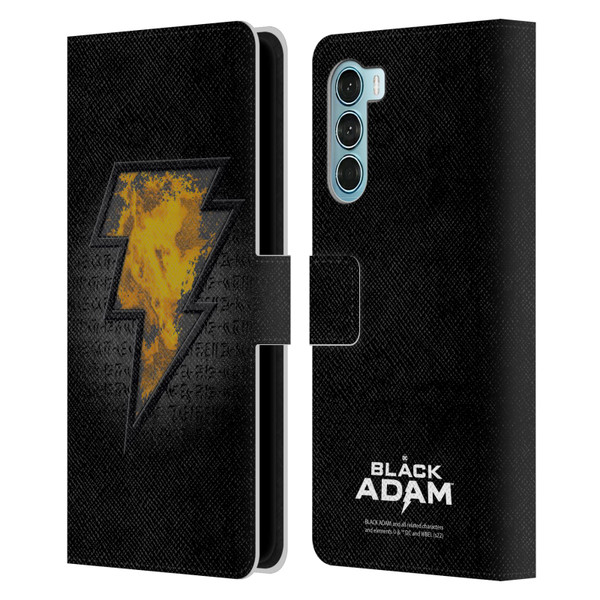 Black Adam Graphics Icon Leather Book Wallet Case Cover For Motorola Edge S30 / Moto G200 5G