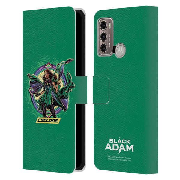 Black Adam Graphics Cyclone Leather Book Wallet Case Cover For Motorola Moto G60 / Moto G40 Fusion