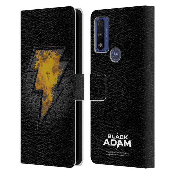 Black Adam Graphics Icon Leather Book Wallet Case Cover For Motorola G Pure