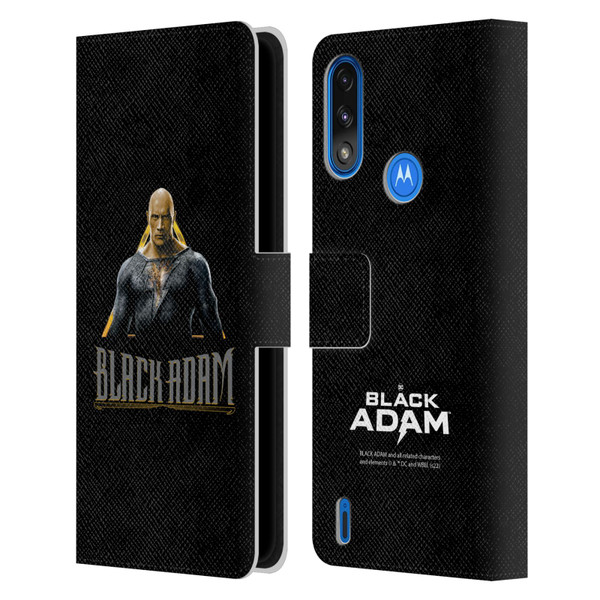 Black Adam Graphics Black Adam Leather Book Wallet Case Cover For Motorola Moto E7 Power / Moto E7i Power