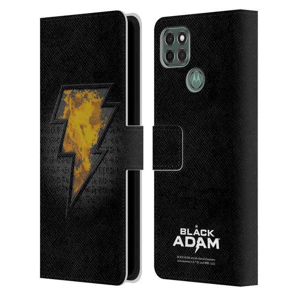 Black Adam Graphics Icon Leather Book Wallet Case Cover For Motorola Moto G9 Power