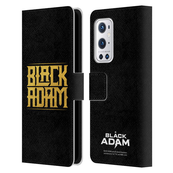 Black Adam Graphics Logotype Leather Book Wallet Case Cover For OnePlus 9 Pro