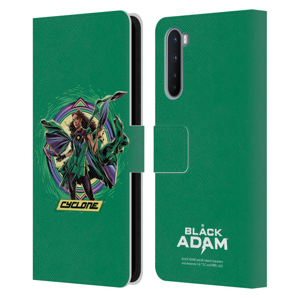 Black Adam Graphics Cyclone Leather Book Wallet Case Cover For OnePlus Nord 5G