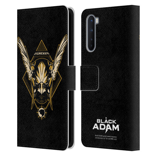 Black Adam Graphics Hawkman Leather Book Wallet Case Cover For OnePlus Nord 5G