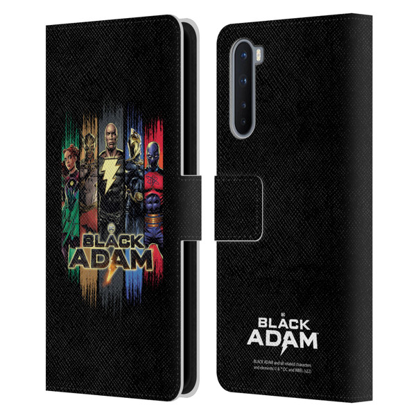 Black Adam Graphics Group Leather Book Wallet Case Cover For OnePlus Nord 5G