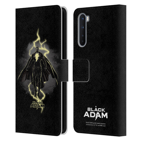 Black Adam Graphics Lightning Leather Book Wallet Case Cover For OnePlus Nord 5G