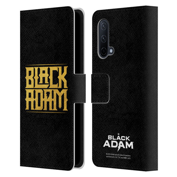 Black Adam Graphics Logotype Leather Book Wallet Case Cover For OnePlus Nord CE 5G