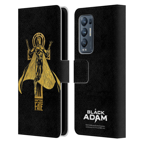 Black Adam Graphics Doctor Fate Leather Book Wallet Case Cover For OPPO Find X3 Neo / Reno5 Pro+ 5G