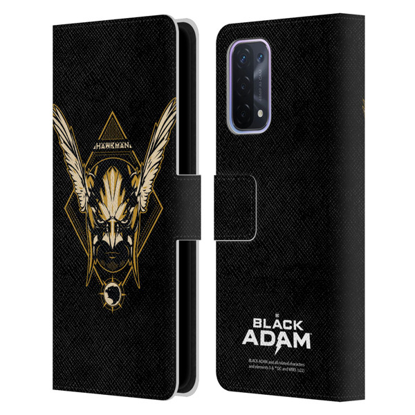 Black Adam Graphics Hawkman Leather Book Wallet Case Cover For OPPO A54 5G
