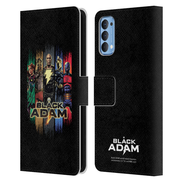 Black Adam Graphics Group Leather Book Wallet Case Cover For OPPO Reno 4 5G