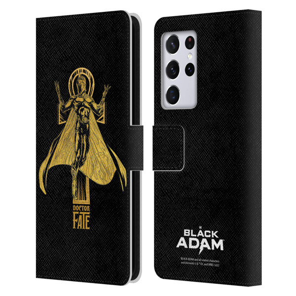 Black Adam Graphics Doctor Fate Leather Book Wallet Case Cover For Samsung Galaxy S21 Ultra 5G