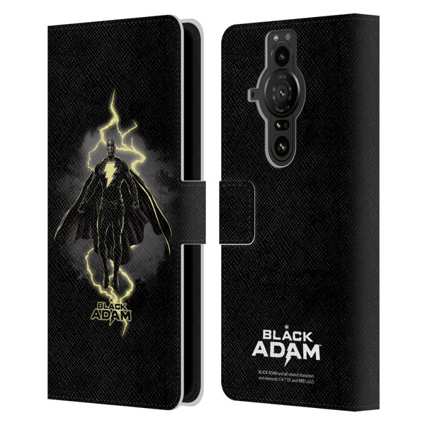 Black Adam Graphics Lightning Leather Book Wallet Case Cover For Sony Xperia Pro-I