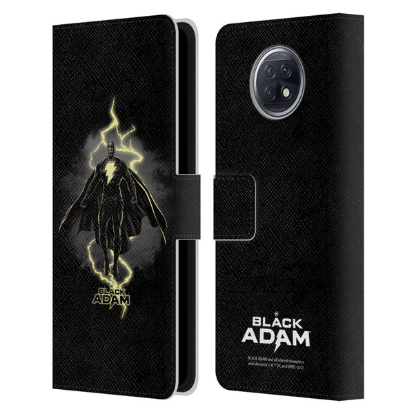 Black Adam Graphics Lightning Leather Book Wallet Case Cover For Xiaomi Redmi Note 9T 5G