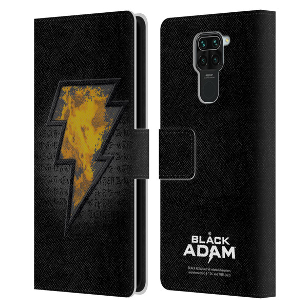 Black Adam Graphics Icon Leather Book Wallet Case Cover For Xiaomi Redmi Note 9 / Redmi 10X 4G