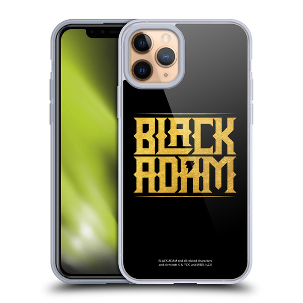 Black Adam Graphics Logotype Soft Gel Case for Apple iPhone 11 Pro