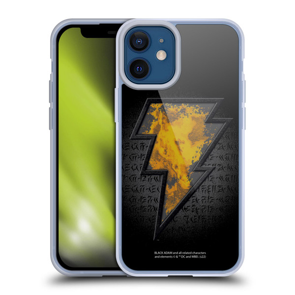 Black Adam Graphics Icon Soft Gel Case for Apple iPhone 12 Mini