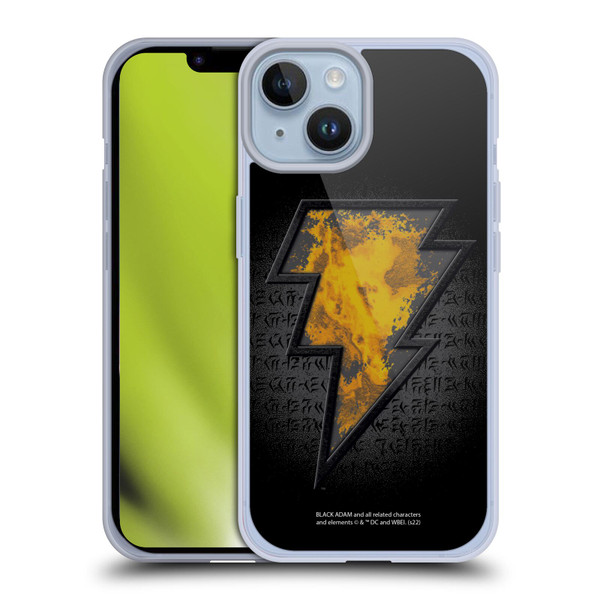 Black Adam Graphics Icon Soft Gel Case for Apple iPhone 14