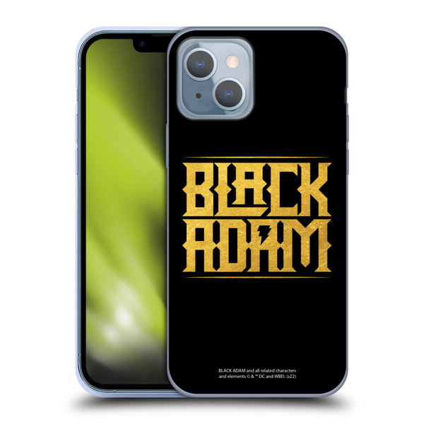 Black Adam Graphics Logotype Soft Gel Case for Apple iPhone 14