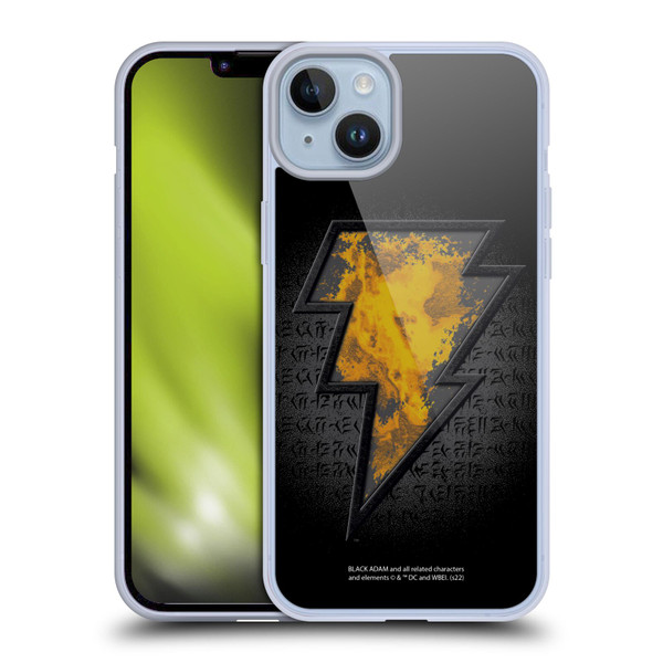 Black Adam Graphics Icon Soft Gel Case for Apple iPhone 14 Plus