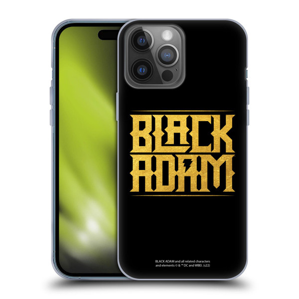 Black Adam Graphics Logotype Soft Gel Case for Apple iPhone 14 Pro Max