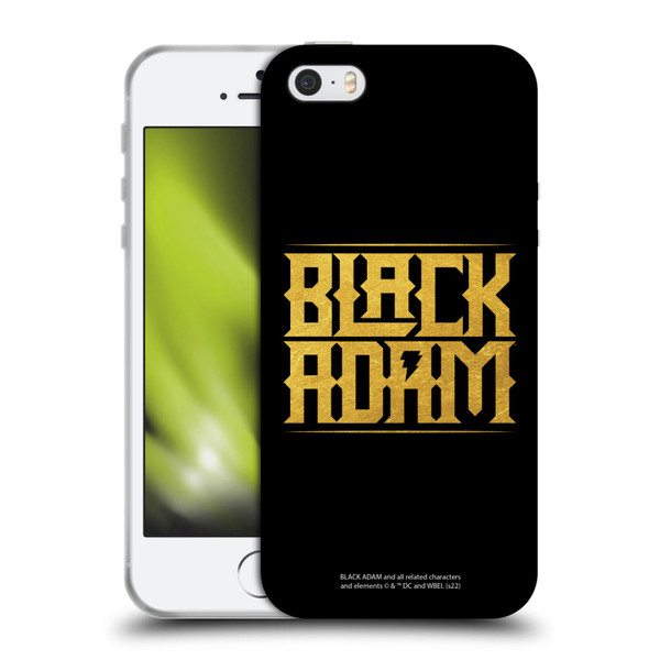 Black Adam Graphics Logotype Soft Gel Case for Apple iPhone 5 / 5s / iPhone SE 2016